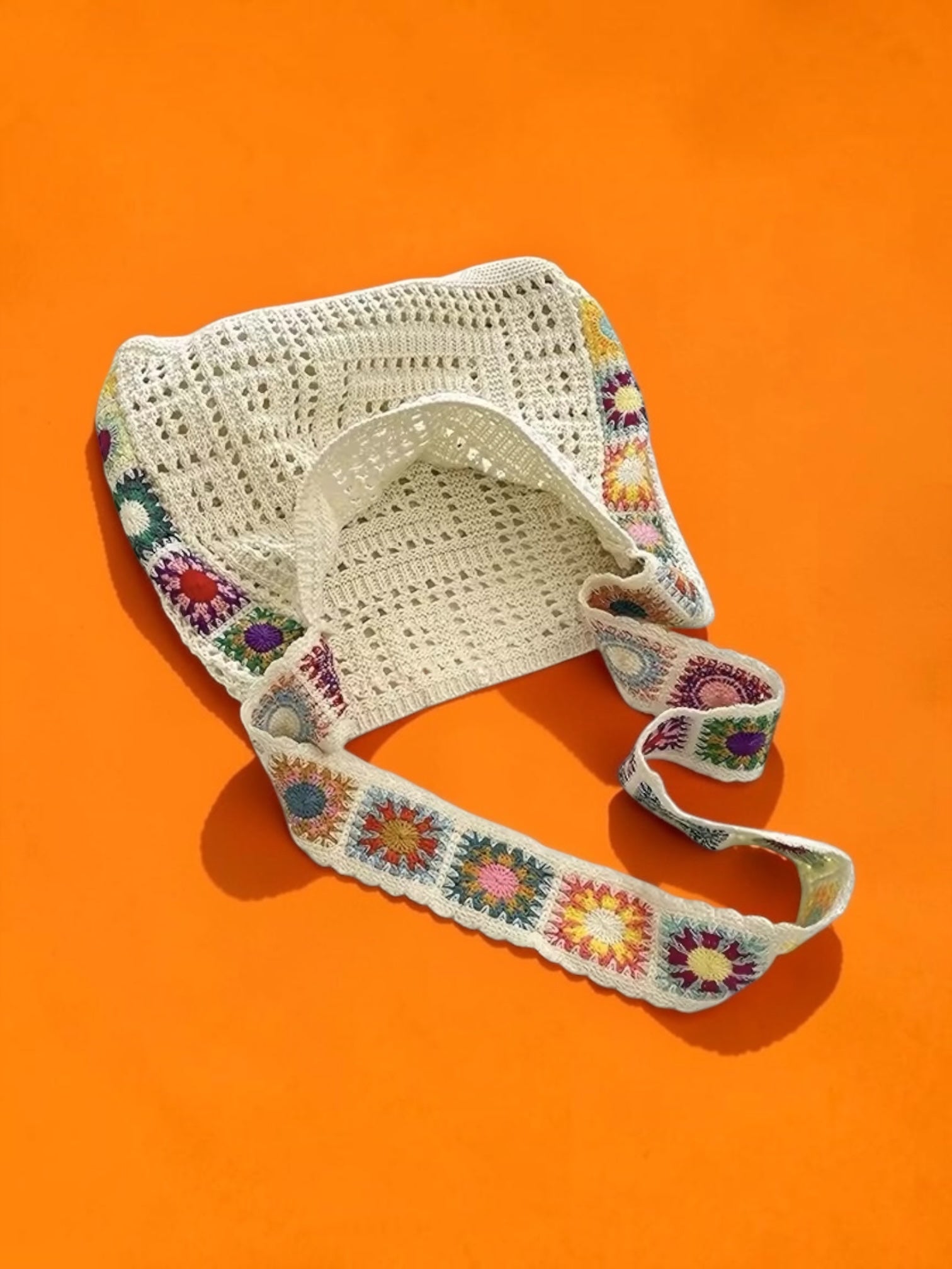 The Marisol Bag — handmade crochet flowers