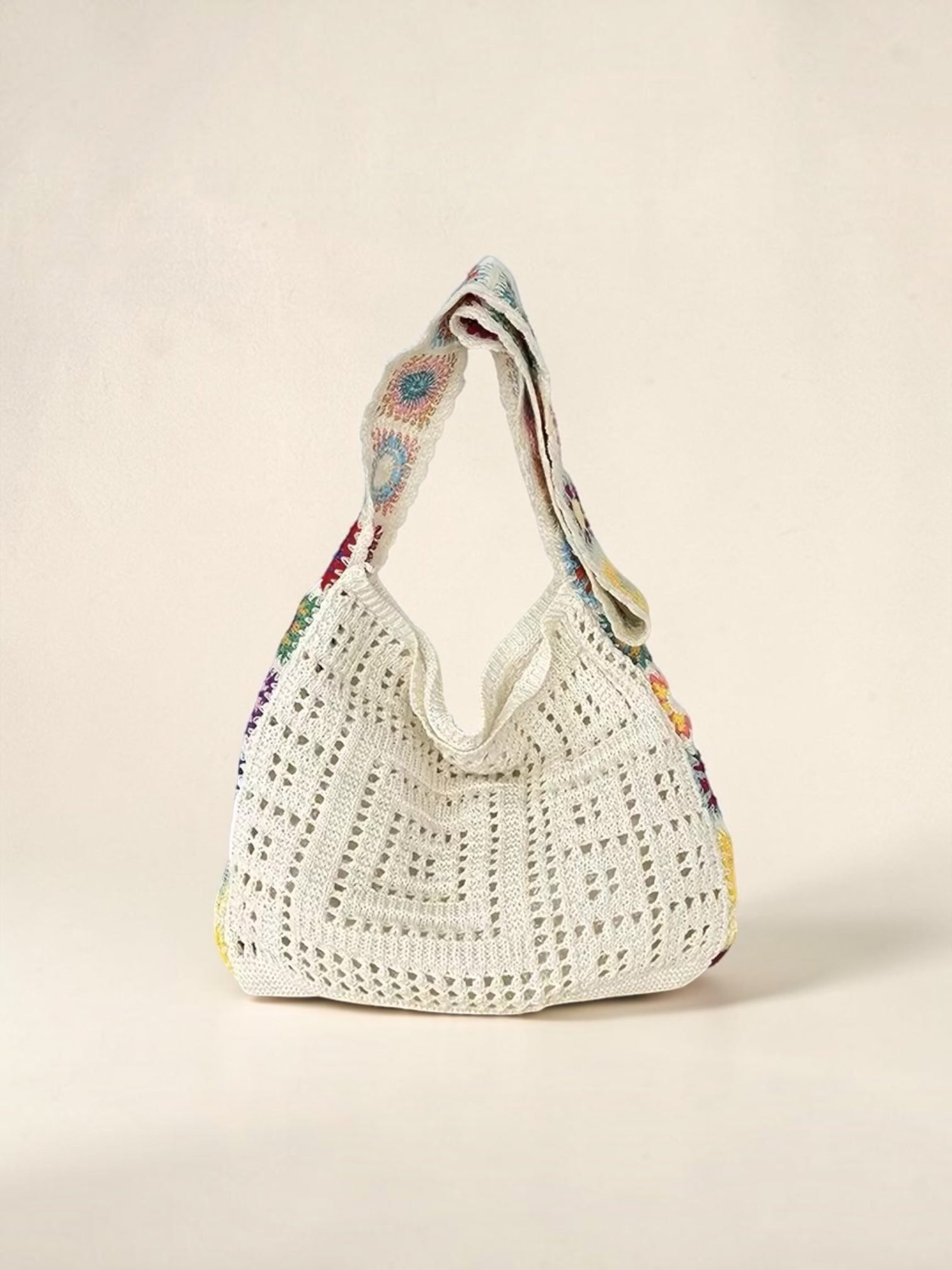 The Marisol Bag — handmade crochet flowers